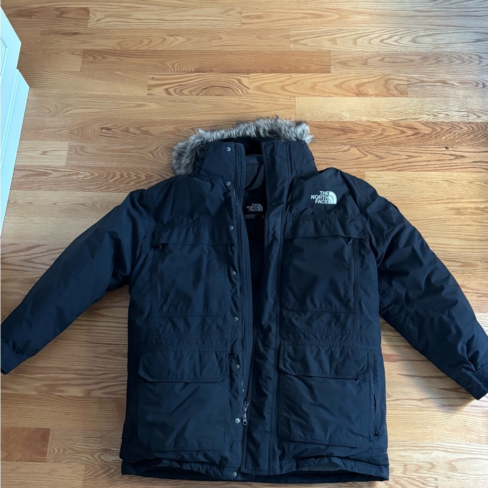 The North Face Black Jacket with Fur Trim